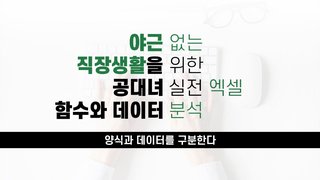 [오단기 2010~2019] 야근없는 직장생활을 위한 공대녀의 실전 엑셀-함수와 데이터 분석