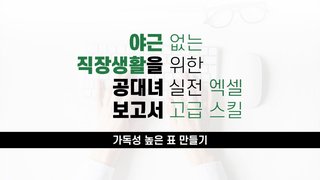 [오단기 2010~2019] 야근없는 직장생활을 위한 공대녀의 실전 엑셀-보고서 고급 스킬